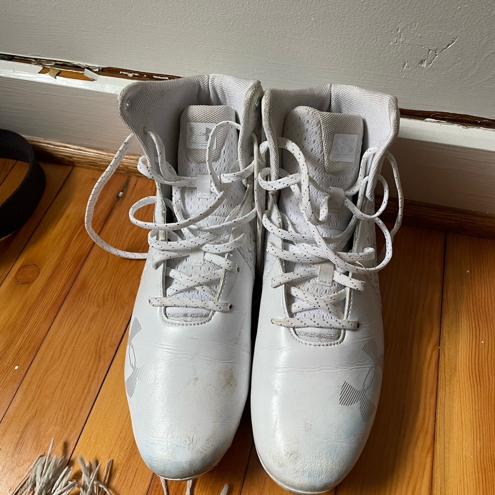 White Under Armour Girls Lacrosse Cleats